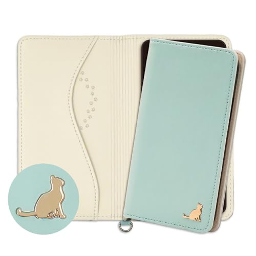 Elegante公式 Chaton Xperia 1 VII SO-51F SOG15 A501SO XQ-FS44 用 ケース 手帳型 スマホケース 手帳 携帯ケース ねこ 猫 チャーム 足跡 肉球 かわいい カード 収納 ポケット スマホ 携帯 エクス