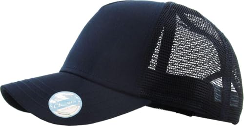 Image of KBETHOS Classic 5 Panel Cotton Twill Mesh Trucker Cap with Adjustable Snapback