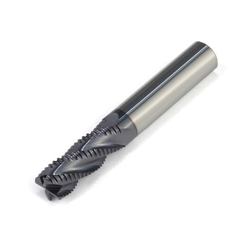 Image of Roughing End Mill JESTUOUS Carbide Square Nose 4 Flute Fine Tooth Bit 1 /2 inch Shank Dia. 1-1 /4 inch Flute Length for Milling Metal Steels,1 Piece