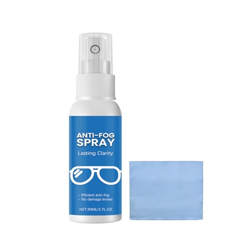 NALACAL Eyeglass Lens Cleaner Kit - 30ML Lens Cleaner Spray Bottle + 1 Microfiber Cleaning Cloth - Safe for All Lenses Eyeglasses and Screens - Clear