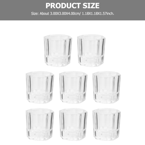 Vasos de vidrio para manicura 8 piezas TEHAUX miniatura 2