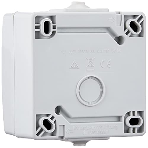 Kopp Nautic Schutzkontakt-Steckdose mit Zahlenschloß, Aufputz Feuchtraum, IP 44, grau, 16A, 250V/AC, 955056015 – Ansicht 2