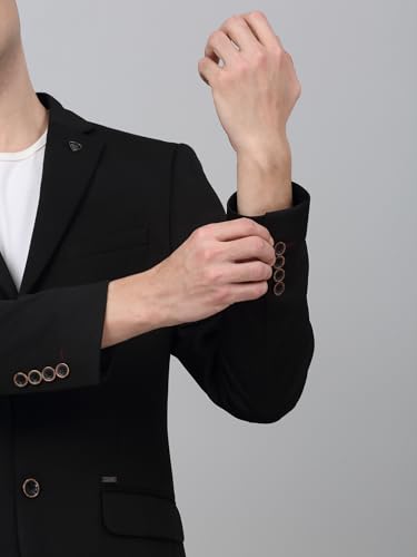 Image of Cantabil Self Design Full Sleeves Notch Lapel Casual Blazer for Men | Casual Blazer for Men | Men Blazer for Casual (P MBZC00069)