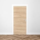 Sticker Porte Rainurée Bois Chêne 204 x 93 cm