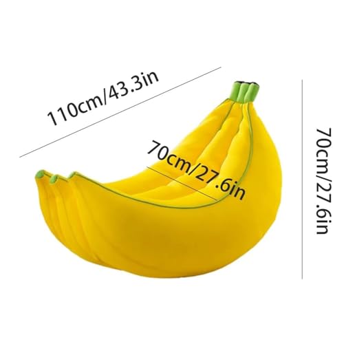 EYPKPL Comfortable Lazy Sofa Cute Bean Bag Chair Banana Shape Lazy Sofa Chair with Filling Bean Bag Tatami Mesh Cloth Lounge Chairs Creative Sofa Pouf Free to Move - Image 4