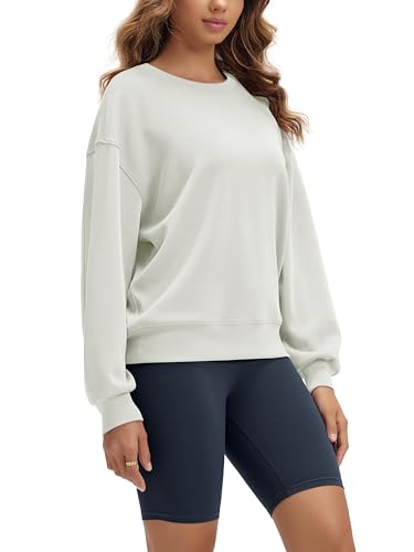 ODODOS Modal Soft Oversized Sweatshirts for Women Crew Neck Long