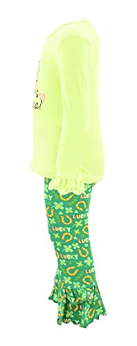 Image of Unique Baby 2 Piece Girls Double Ruffle Leggings and Long Sleeve Shirt Clothes Set Kid and Toddler Girl Outfit
