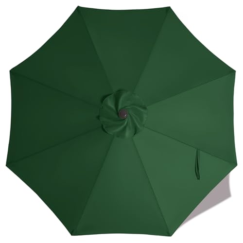 Image of ABCCANOPY 7.5ft Outdoor Umbrella Replacement Top Suit 8 Ribs (Forest Green)