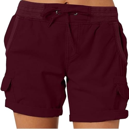 Short cargo femme rouge de qualité supérieure en taille L
