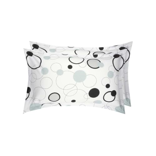 Image of Wakefit 100% Cotton Pillow Cover Set of 2 | 200 TC Soft & Breathable Pillow Cases | Standard Size 18 x 27 Inch | Skin Friendly, Durable & Gentle Machine Washable | Bubbles