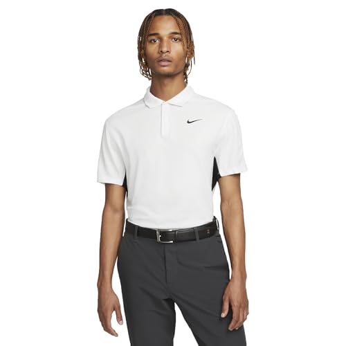Nike Dri-FIT ADV Tiger Woods Men's Golf Polo, White/Photon Dust/Black, XXL