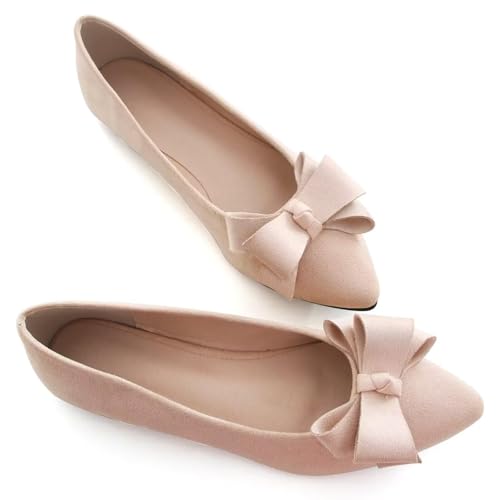 Image of SAILING LU Women's Bow-Knot Pointed Toe Ballet Flats