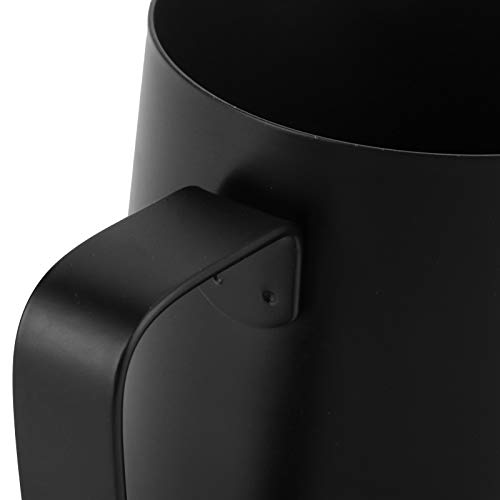 Jarra de espuma de leite preta copo de aço inoxidável leite café cappuccino arte barista jarros aces