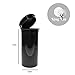 50 Pack of Black 13 Dram Pop Top Bottle Rx Vial Medical Grade Pill Box Herb Container