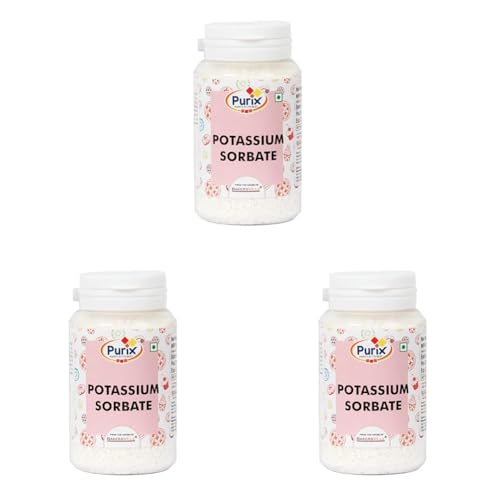 Image of Purix Potassium Sorbate, Food Preservative /Baking Preservative, 75g (Pack of 3)