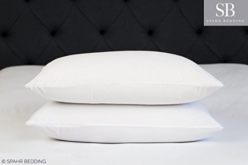 Spahr Bedding Safe & Clean Pillow Protectors - 100% Waterproof Pillow Covers - Breathable Cotton Zippered Pillowcases - Protection from Stains and More - Set of 2 - Standard Size