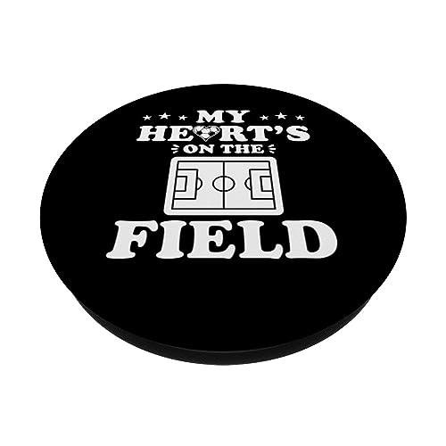 Soccer Mom Game Day My Heart´s On The Field Soccer Mom PopSockets Swappable PopGrip, Black - Image 2
