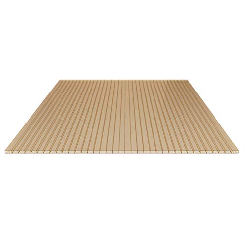 Preisvergleich Produktbild Stegplatte / Hohlkammerplatte / Doppelstegplatte / Material Acrylglas / Breite 980 mm / Stärke 16 mm / Farbe Bronze