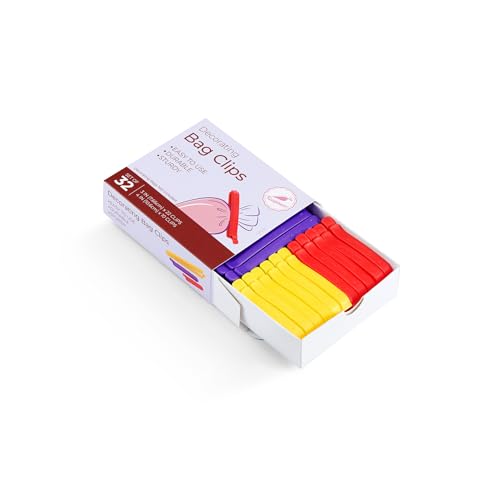 Keenpioneer Piping Bag Sealing Clips 32 Pack 3 inch and 4 inch