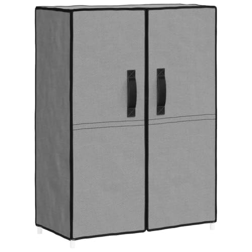 XHNIFBN Zapatero gris 60 x 28 x 90 cm de tela, zapatero estrecho con 5 estantes, marco de acero robusto, ahorro de espacio, almacenamiento de zapatos para pasillo, dormitorio y espacios pequeños