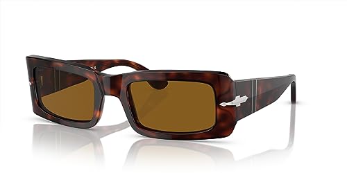 Image of Persol Unisex Sunglasses Black Frame, Green Lenses, 54MM