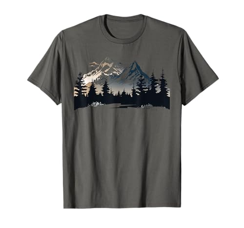 Alpen Berge im Wald mit Bäumen Natur die Berge T-Shirt