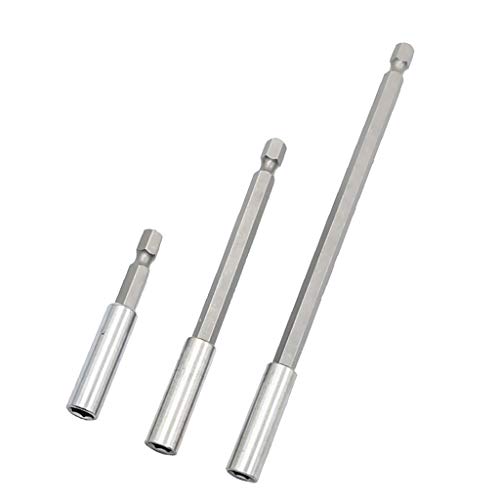 Image of AASONS 3 Piece 1 /4'' Hex Shank Quick Release Screwdriver Extension Bit Holder Connection Rod Adapter Sleeve 50mm /100mm /150mm