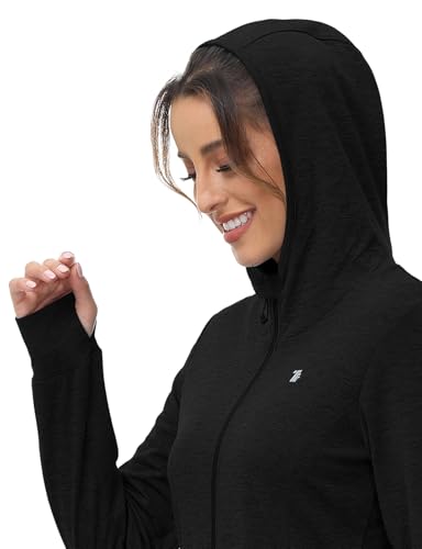TBMPOY Womens UPF 50+ Sun Protection Hoodie Jackets Light Weight Long Sleeve Shirts Hiking Outdoor Full Zip Tops3