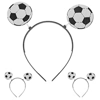 Healvian 3 Stück Fußball Stirnbänder Haarbänder Mädchen Damen Haarreifen Rutschfestes Haarreif Fußball Haarschmuck zur Fußballweltmeisterschaft Sommer Sport Cheerleader