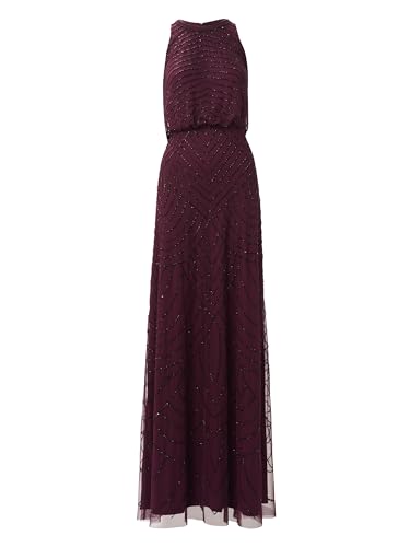 Image of Adrianna Papell Womens Halter Blouson Beaded Gown