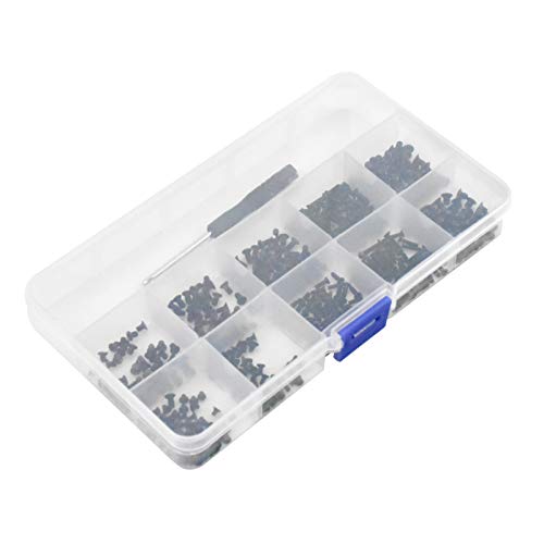 Schroevenset, 500 stuks, M2, M2,5, M3, PC schroeven, zwarte computerschroeven met schroevendraaier, mini… - Image 4