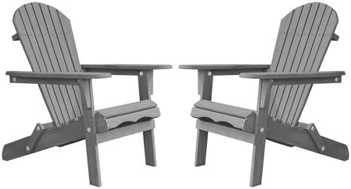 Folding Adirondack Chairs Set of 2, All-…