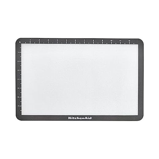 KitchenAid Tapete de silicone para assar, 23 x 35 cm, cinza