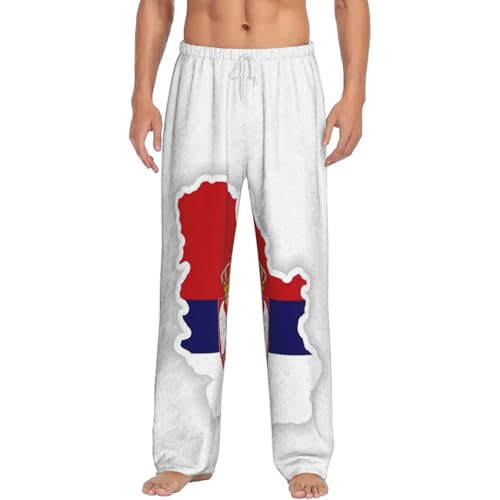 Pantalon pyjama flanelle Serbie homme fini le froid nocturne grâce à la taille élastique douce