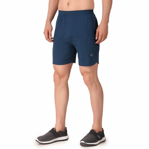 Image of Oysters Men's Regular Fit Elastic Waist Shorts with Zip Pockets