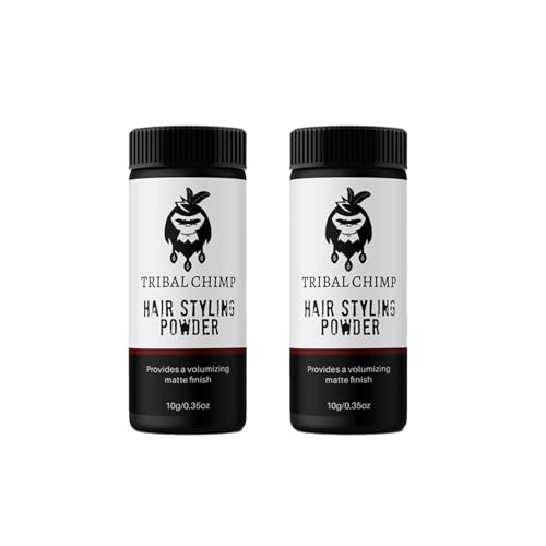 Tribal Chimp Hair Styling Powder All-day Invisible Hold Hair Volumizer and Texture for Men and Women Styling Powder with Matte Finish- 2-Piece Set 10g