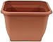 Produktbild greemotion Pflanzkübel Pia Terrakotta - Blumentopf 58x58cm - 76,5L Blumenkübel eckig - Übertopf UV-beständiger Kunststoff - Pflanztopf frostsicher - Pflanzgefäß mit Bodenlöchern - Pflanzen-Zubehör