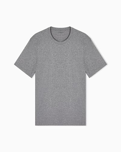 T-Shirt col rond Emporio Armani en coton Pima gris XL | Luxe au masculin