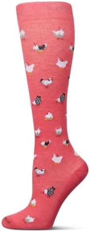 Wellfit Women's Rooster-Themed Rayon-Blend Graduated Compression Knee Sock image 4