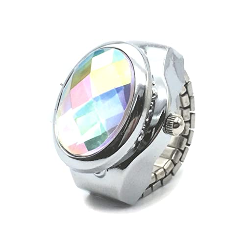 Vektenxi Femmes créatif acier pierres précieuses quartz élastique femme bague bague montre chic pratique et populaire Cover