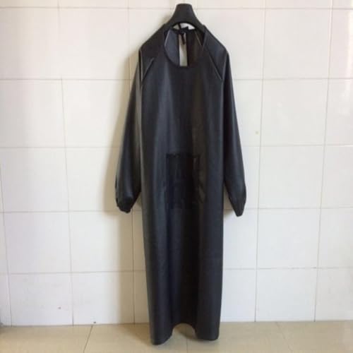 Tablier de cuisine imperméable blouse utilitaire manches longues poches - 5