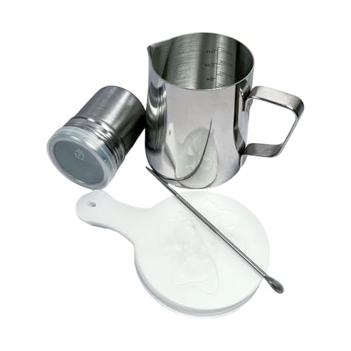 ステンレススチールミルク泡立て器350ml/600ml Vラテのコーヒー式のダブル測定マーキング付きスパウトデザインコーヒーショップミルク泡立ちカップ