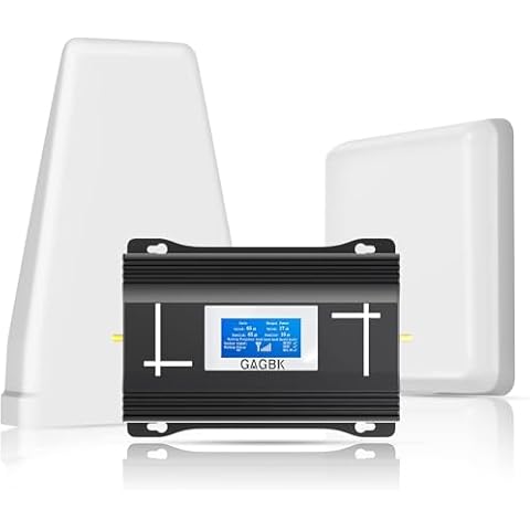 Cell Signal Booster on Band 2/4/5/12/13/17/25/66 for 4G LTE 5G 3G Cell Phone Signal Booster Cell Phone Booster Cellphone Signal Booster Cellular Booster Extender Up to 5500sqft for All U.S. Carriers Cover