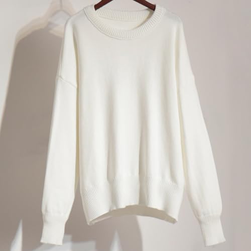 Image of Chunky Oversized Sweaters for Women 2025 - Crew Neck Long Sleeve Knit Pullover, Basic Fall and Winter Sweater