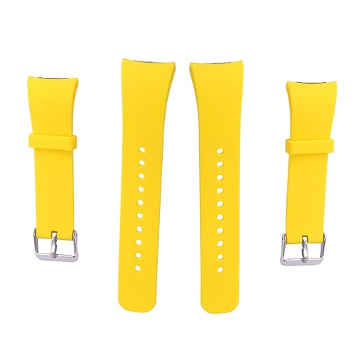 COSMEVIVI Band Replacement for Silicone Wristband Yellow Ergonomic Design for Comfortable Sports Wear Easy to Replace