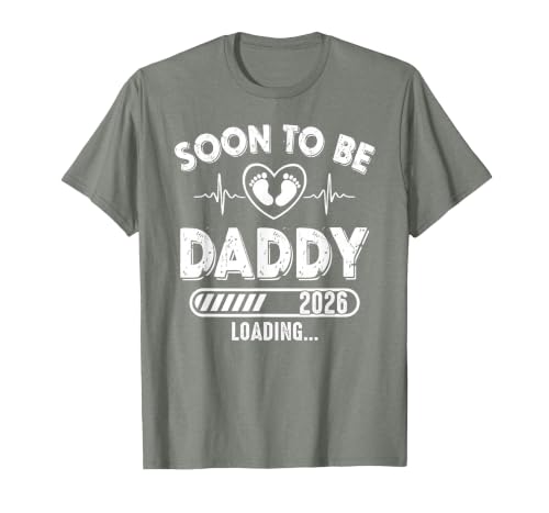 Soon to Be Daddy est. 2026 New Dad Fathers Day First Time T-Shirt, Men, Olive Heather, Medium