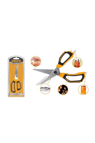 INGCO Hscrs822251 Forbice Multifunzione Cucina Forbici Multiuso Da Cucina Con Apribottiglie Apriscatole Schiaccianoci Descquamatore Trinciapollo