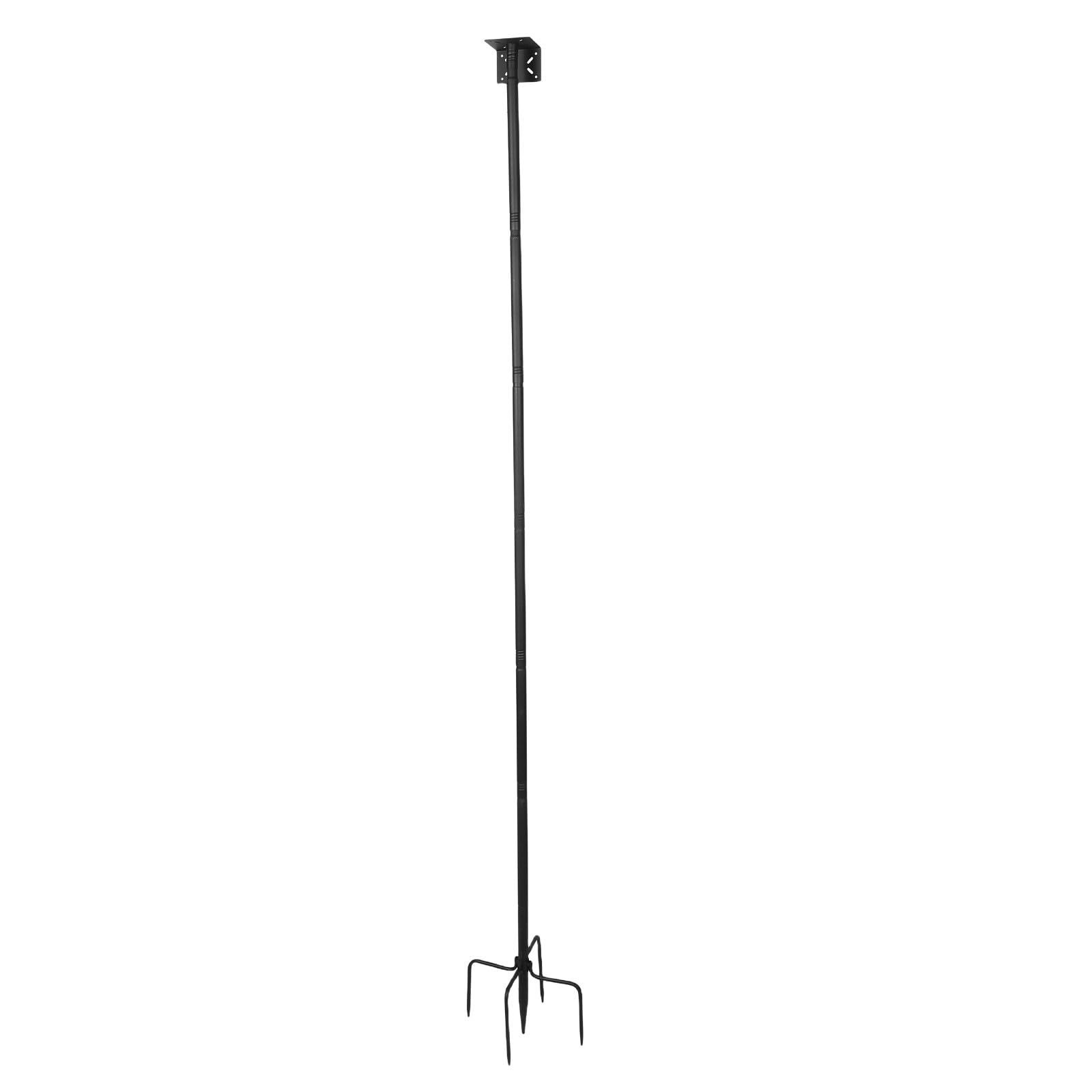 1 Support pour nichoir, Poteau réglable de 200 cm (79 Pouces) pour mangeoire à Oiseaux, Piquet de Jardin, terrasse ou Cour, Base Robuste en Fonte à 5 Branches.