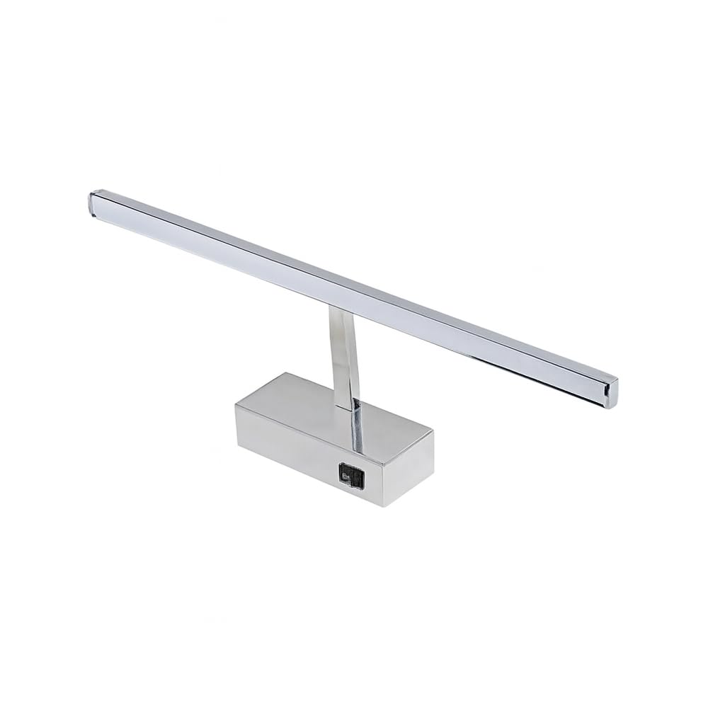 Kanarya 40 cm 8W LED Ayna & Resim Apliği Krom | 4200K Gün Işığı, 720 Lümen, IP45 Su Korumalı, 64W Eşdeğer, Açma/Kapama Anahtarlı, 220V Modern Duvar Aydınlatma Armatürü