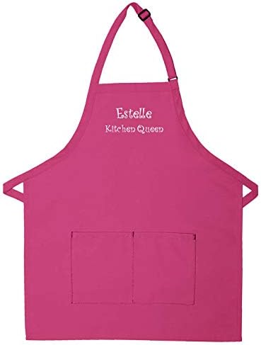 THE APRONPLACE Personalized Apron Embroidered Add Your Own Text, 2 Lines